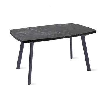 ПРОВАНС.1 Стол раздвижной, комплект ног №12.1 (Пластик Мрамор черный-Графит)